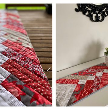 Red Braid Table Runner Free Sewing Pattern