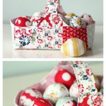 Fabric Basket and Eggs Free Sewing Pattern