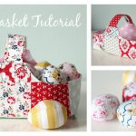 Fabric Basket and Eggs Free Sewing Pattern