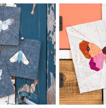 Moth Charm Blocks Free Sewing Pattern