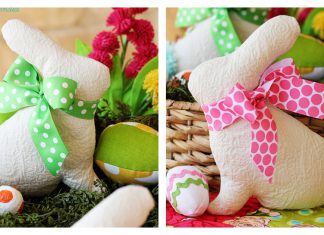 Stuffed Easter Bunny Free Sewing Pattern