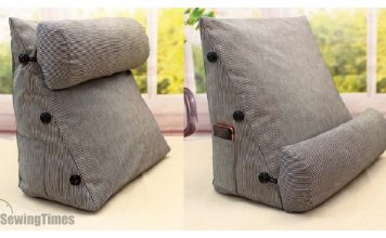 Triangle Backrest Pillow Free Sewing Pattern and Video Tutorial