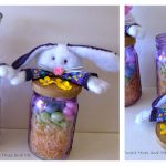 Easter Bunny Mason Jar Toppers Free Sewing Pattern