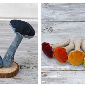 Fabric Mushrooms Free Sewing Pattern