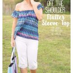 Off the Shoulder Flutter Sleeve Free Sewing Pattern