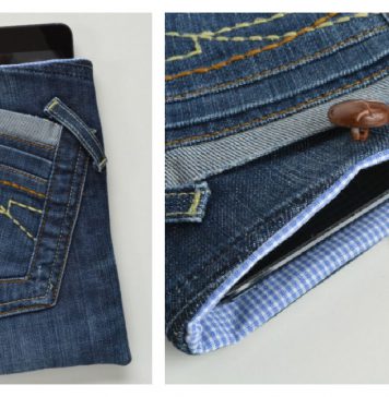 Denim Tablet Case Free Sewing Pattern