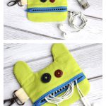 Little Monster Earbud Pouch Free Sewing Pattern