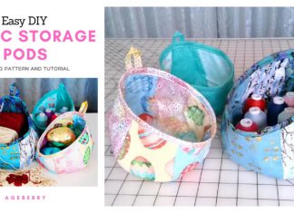 Fabric Storage Pods Free Sewing Pattern