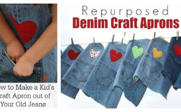 Kid’s Jean Apron Free Sewing Pattern