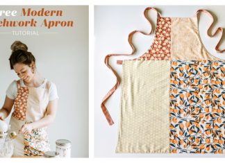 Modern Patchwork Apron Free Sewing Pattern