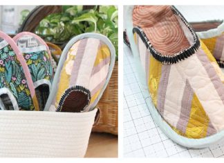 Quilted Slippers Free Sewing Pattern