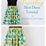 Easy Paper Bag Shirt Dress Free Sewing Pattern