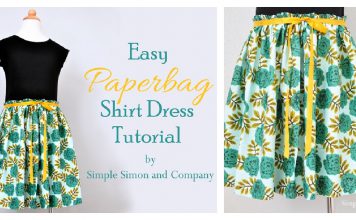 Easy Paper Bag Shirt Dress Free Sewing Pattern