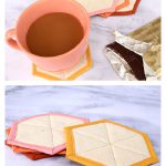 Modern Hexagon Fabric Coasters Free Sewing Pattern