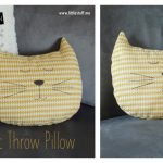 Cat Head Throw Pillow Free Sewing Pattern