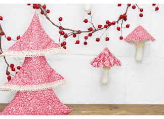 Fabric Layered Christmas Tree Free Sewing Pattern