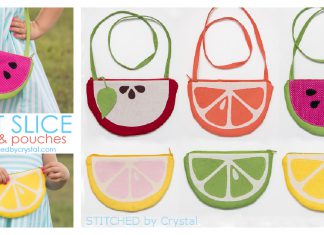 Fruit Slice Purses and Pouches Free Sewing Pattern