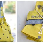 One Handle Drawstring Reusable Bag Free Sewing Pattern
