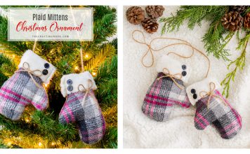 Christmas Mitten Ornaments Free Sewing Pattern