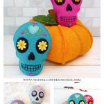 Felt Sugar Skulls Free Sewing Pattern