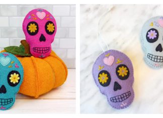 Felt Sugar Skulls Free Sewing Pattern