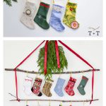 Mini Stocking Advent Calendar Free Sewing Pattern