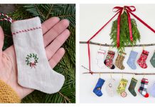 Mini Stocking Advent Calendar Free Sewing Pattern