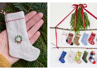 Mini Stocking Advent Calendar Free Sewing Pattern