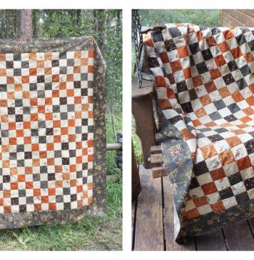 Quick Halloween Quilt Free Sewing Pattern