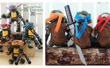Sock Ninja Turtle Toy Free Sewing Pattern
