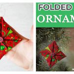 Folded Fabric Ornament Free Sewing Pattern