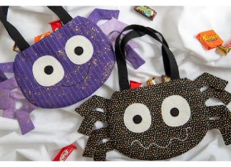 Halloween Fabric Spider Trick-or-Treat Bag Free Sewing Pattern