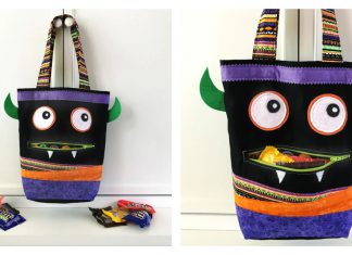 Monster Trick-or-Treat Bag Free Sewing Pattern