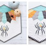 Floral Spider Halloween Mini Quilt Free Sewing Pattern
