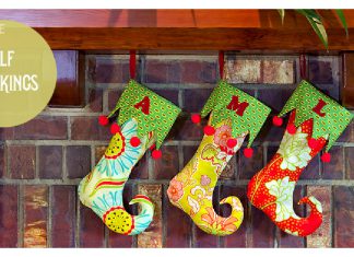 Holiday Elf Stockings Free Sewing Pattern