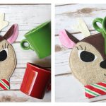 Reindeer Mug Mat Free Sewing Pattern