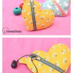 Heart Zipper Pouch Free Sewing Pattern and Video Tutorial