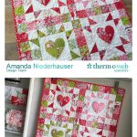 4-Patch Heart Mini Quilt Free Sewing Pattern