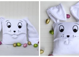 Floppy Ear Fleece Bunny Pillow Free Sewing Pattern