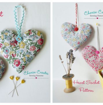 Heart Sachet Free Sewing Pattern