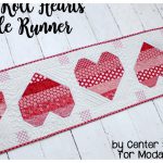 Jelly Roll Hearts Table Runner Free Sewing Pattern