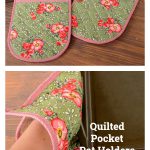 Quilted Pocket Pot Holders Free Sewing Pattern