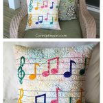 Musical Notes Pillow Free Sewing Pattern