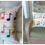 Musical Notes Pillow Free Sewing Pattern