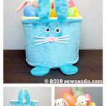 Plush Bunny Easter Basket Free Sewing Pattern