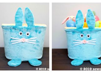 Plush Bunny Easter Basket Free Sewing Pattern