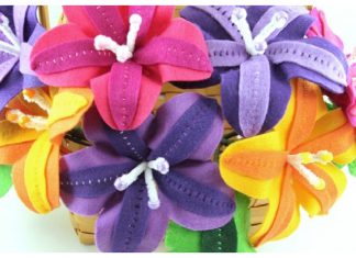 Tropical Felt Flowers Free Sewing Pattern