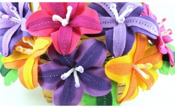 Tropical Felt Flowers Free Sewing Pattern