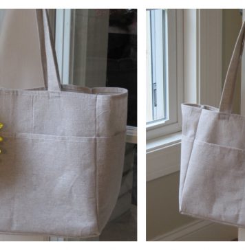 Drop Cloth Purse Bag Free Sewing Pattern