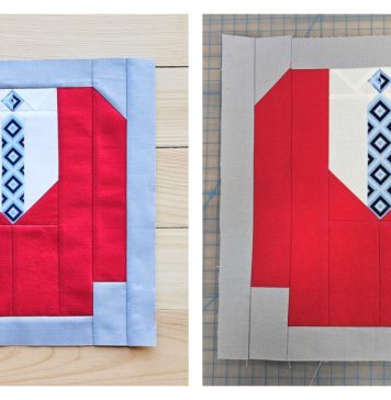 Mr. Rogers Sweater Quilt Block Free Sewing Pattern